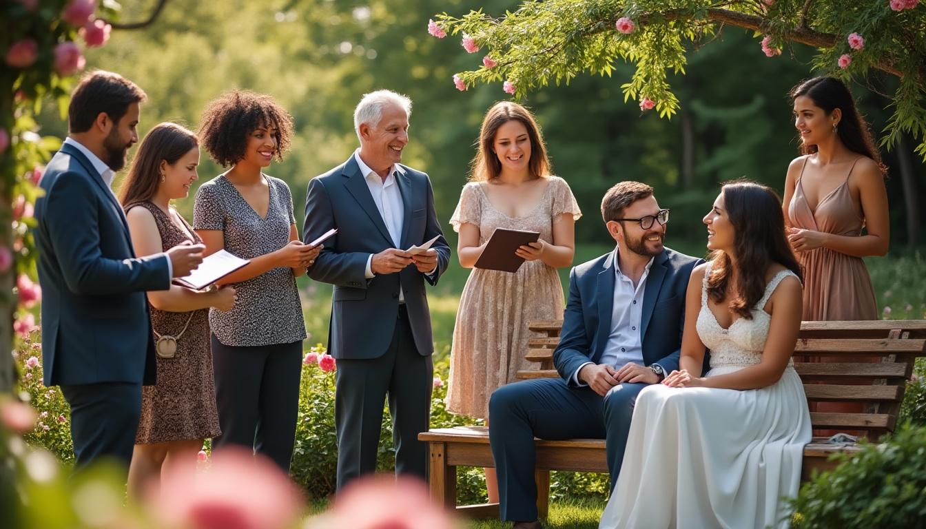 oui cérémonie propose des officiants de cérémonie laïque attentifs pour personnaliser votre union selon vos envies et valeurs. contactez-nous pour une cérémonie unique et émouvante !