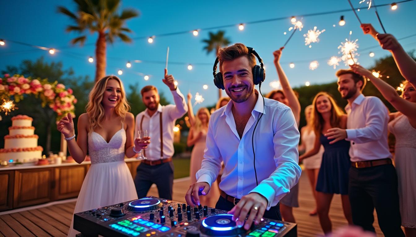 DJ and Co : musique et animation pour un mariage festif dj and co vous accompagne pour un mariage inoubliable avec une animation sur mesure et une ambiance musicale festive adaptée à vos envies. rendez votre soirée unique grâce à nos dj professionnels.