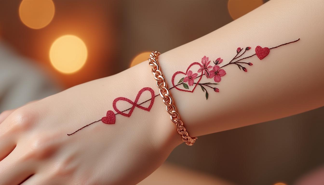Tatouage bracelet : inspiration romantique pour sceller votre amour autrement découvrez des idées de tatouages bracelet au style romantique, parfaits pour symboliser et sceller votre amour de manière originale et intime.