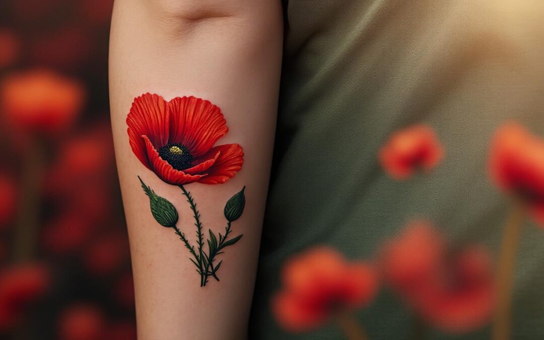 Tatouage coquelicot : signification et lien avec l’amour et la mémoire