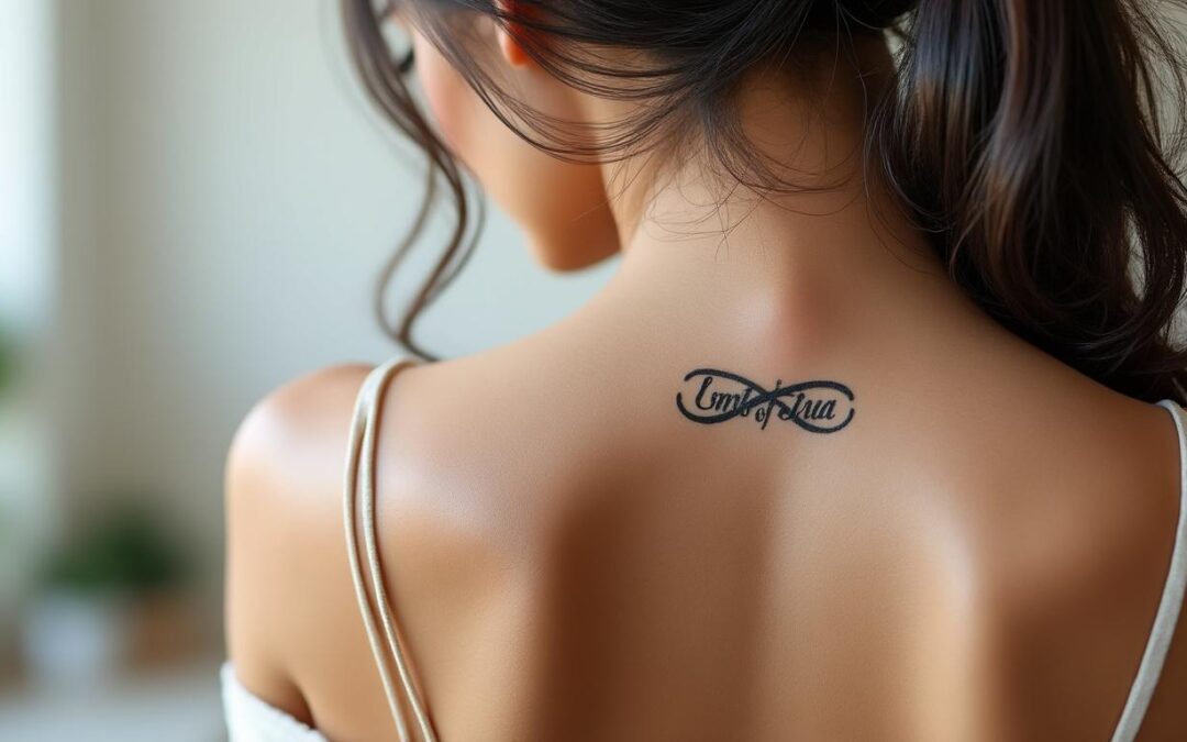 Tatouage discret sur la nuque : symbole d’amour à deux ou souvenir du grand jour