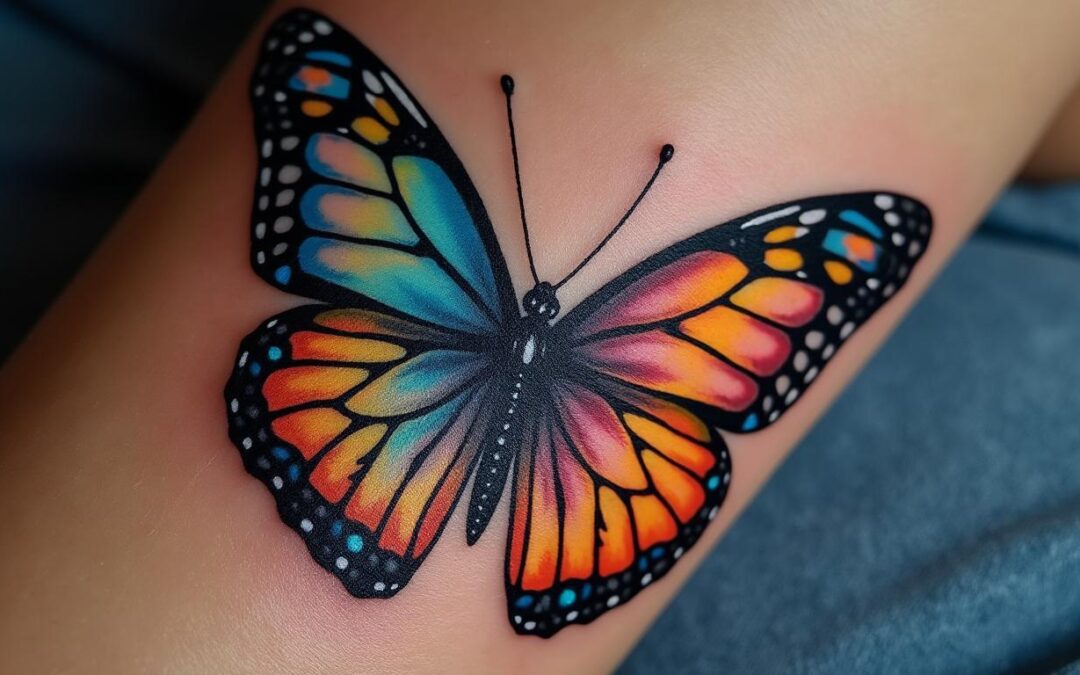 Tatouage papillon : symbole de liberté et de transformation amoureuse