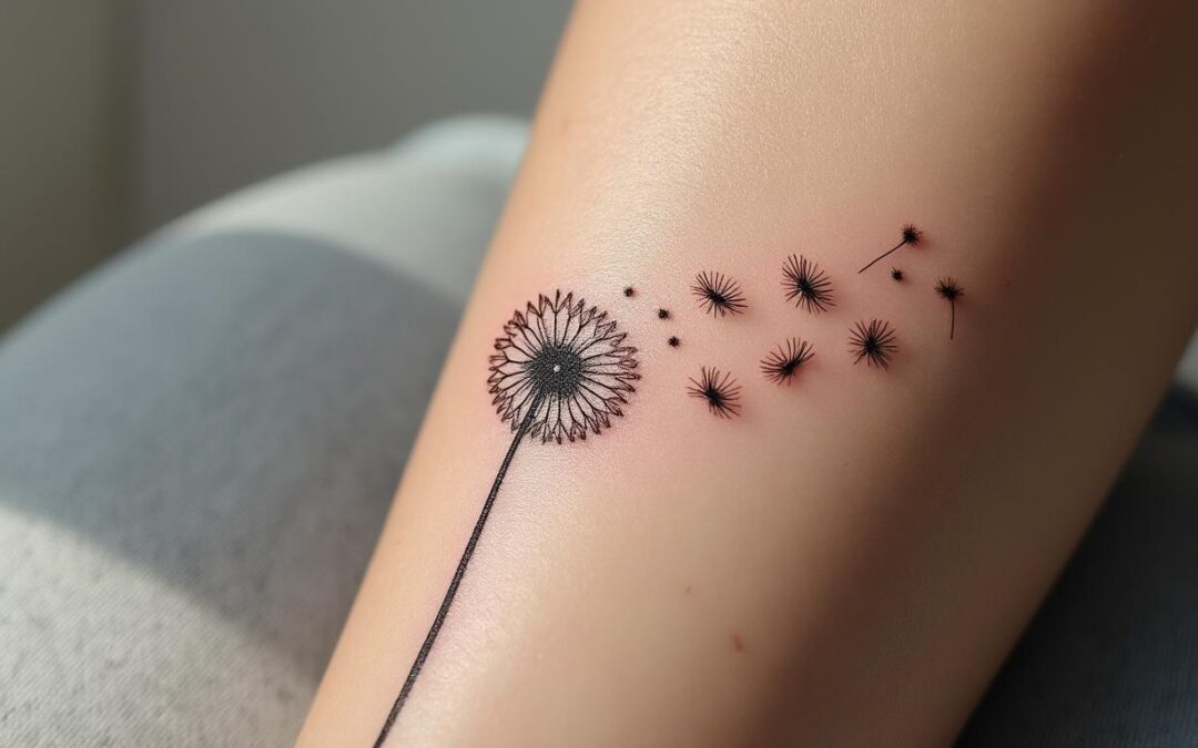 Tatouage pissenlit : signification romantique et message d’espoir