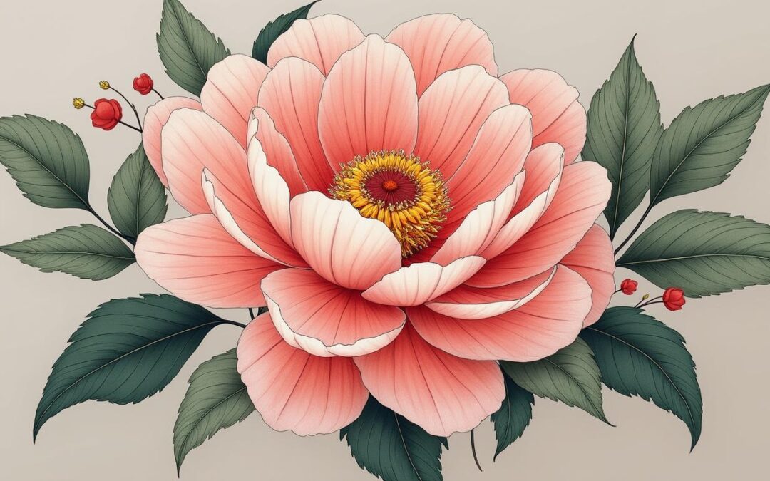 Tatouage pivoine : symbole d’amour sincère et de beauté féminine