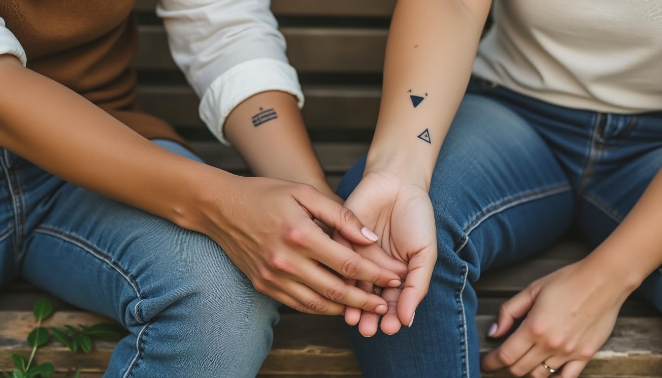découvrez la signification spirituelle et le style minimaliste des tatouages triangle pour couples, symboles d'harmonie, d'équilibre et de connexion profonde.