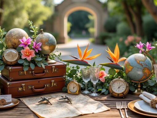 Déco de table thème voyage : idées originales pour un mariage dépaysant