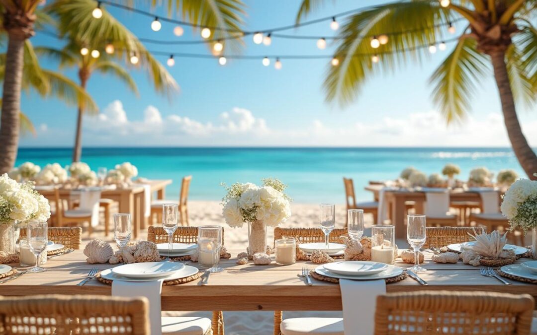 Décoration de mariage thème mer et plage : idées naturelles et estivales
