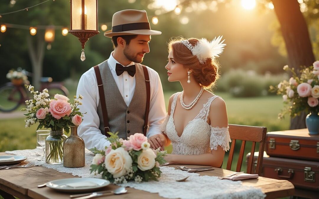 Mariage thème vintage : idées déco, tenues et ambiance rétro
