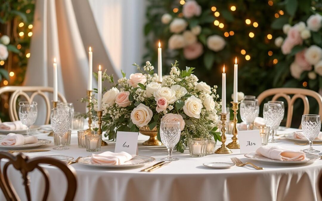 Table d’honneur de mariage chic : décoration, placement et inspirations