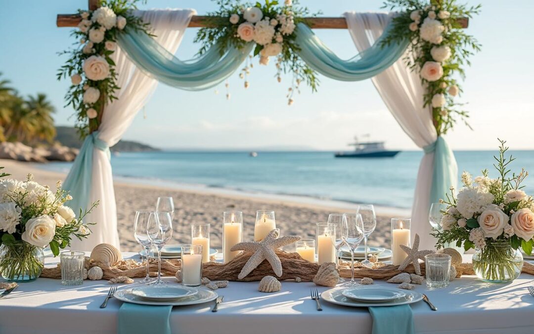 Thème mariage mer : inspirations déco et idées originales