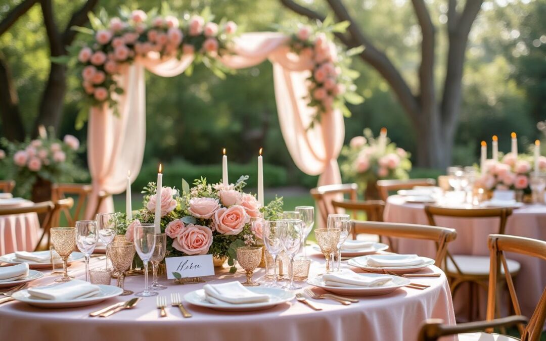 Thème mariage rose poudré : inspirations et conseils déco