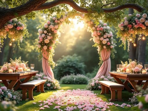 Thème nature pour un mariage : décoration, fleurs et ambiance