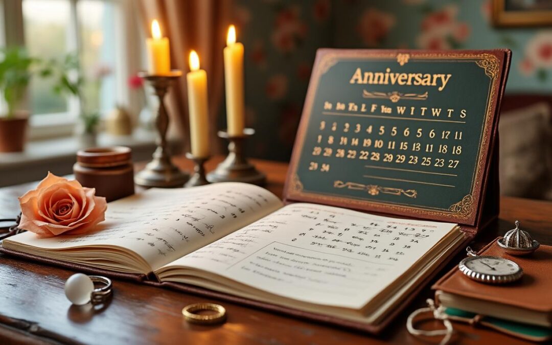 Calendrier des anniversaires de mariage : signification de chaque année