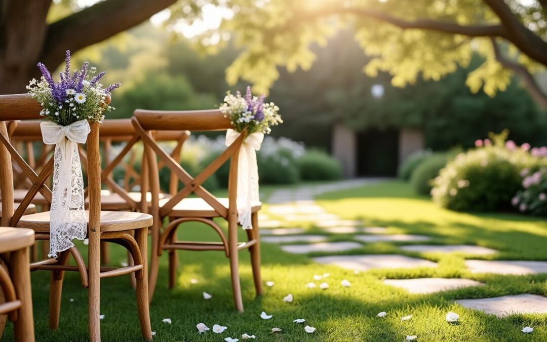 Décoration de chaise pour mariage champêtre : idées simples et élégantes