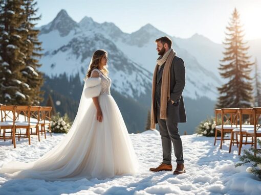 mariage hiver montagne