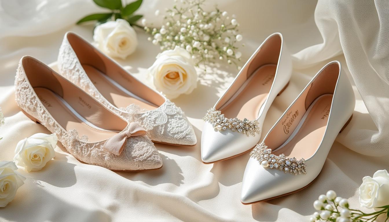 découvrez notre sélection élégante de chaussures plates pour mariage, alliant confort et style pour sublimer votre jour j en toute sérénité.