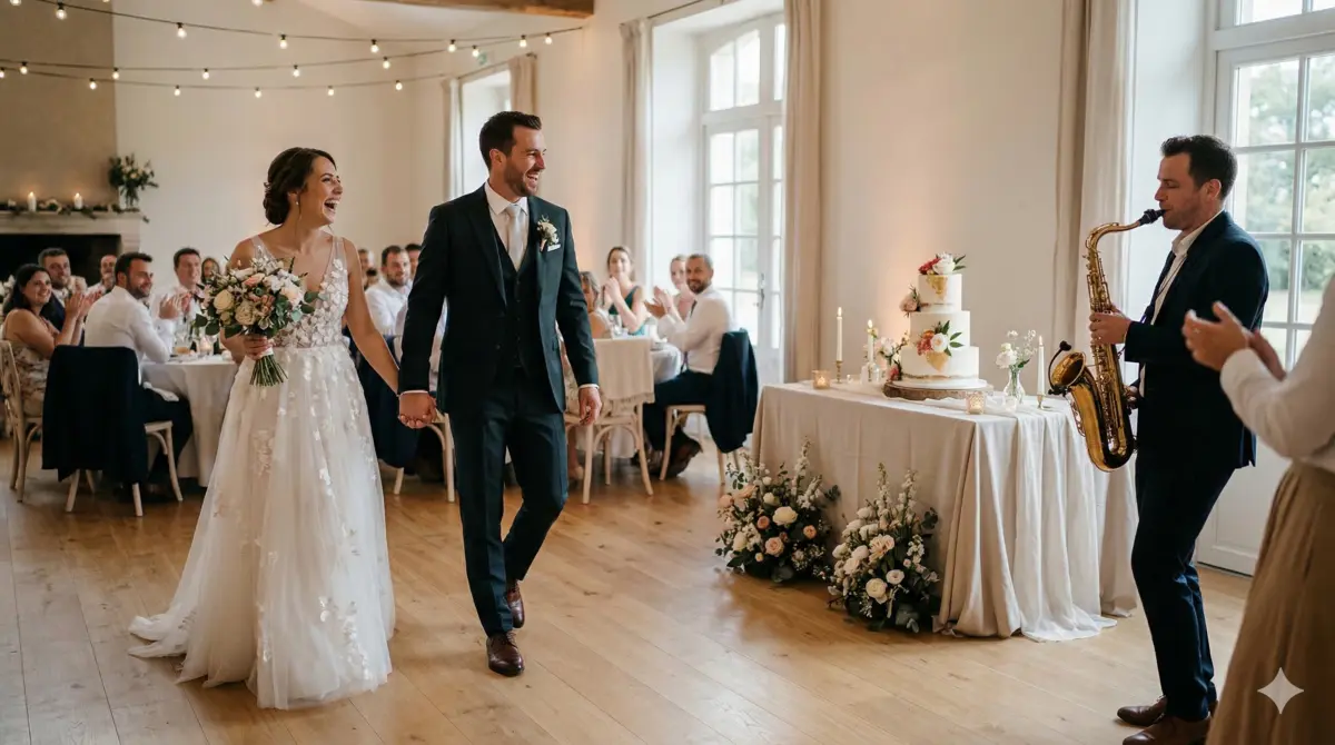 Musique g&acirc;teau mariage : 20 id&eacute;es pour une entr&eacute;e m&eacute;morable et festive